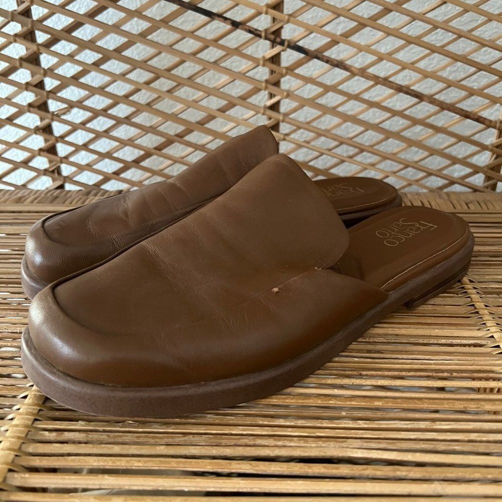 Franco Sarto Bocca Slide Mules Hazelnut Leather Size 8